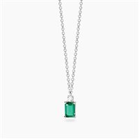 Collana Mabina Donna in Argento Smeraldo sintetico 553928